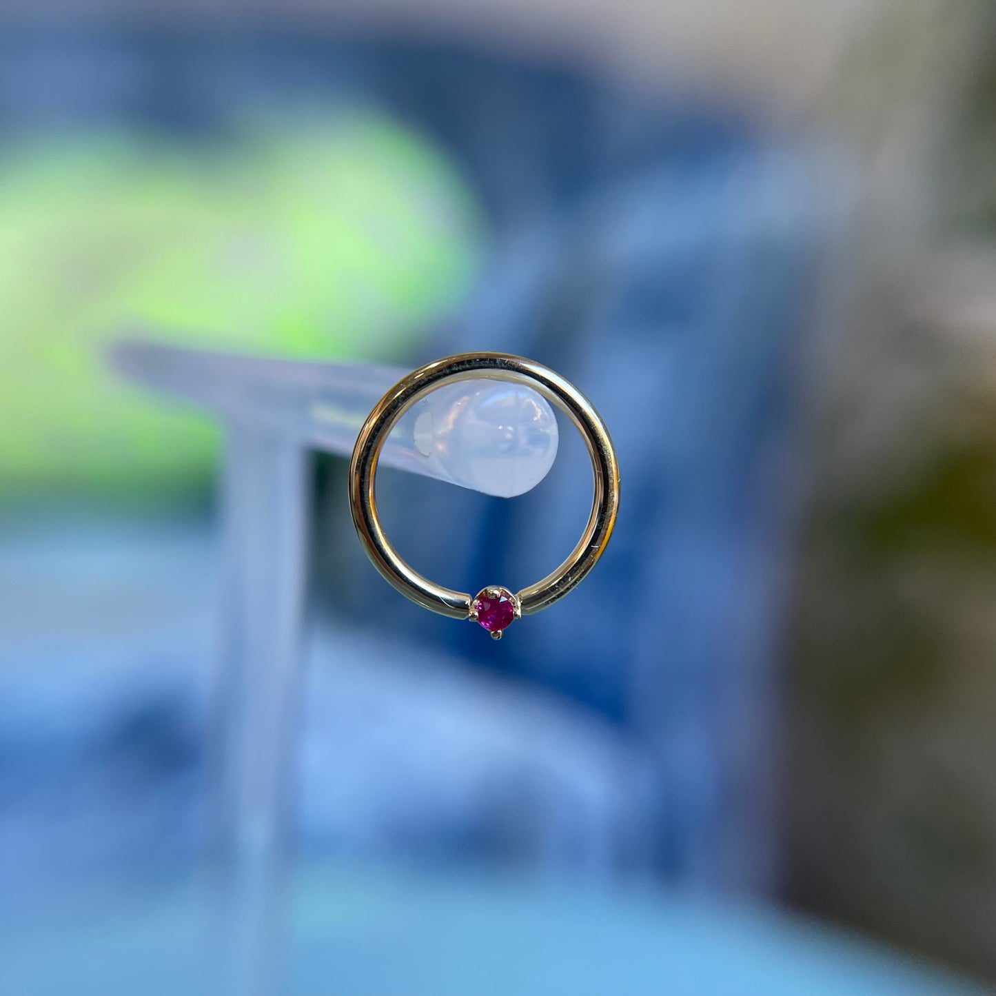 Seamless Ring with Classic Prong - Colored Gemstones
