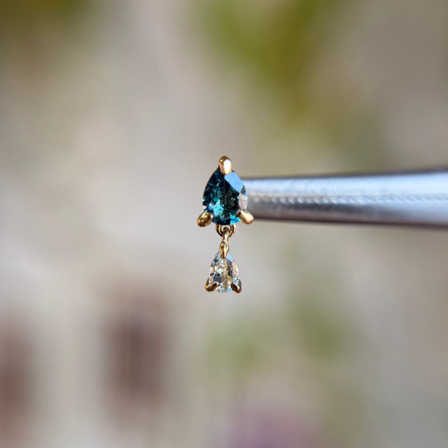 Pair of Pairs Pin End - London Blue & Aquamarine