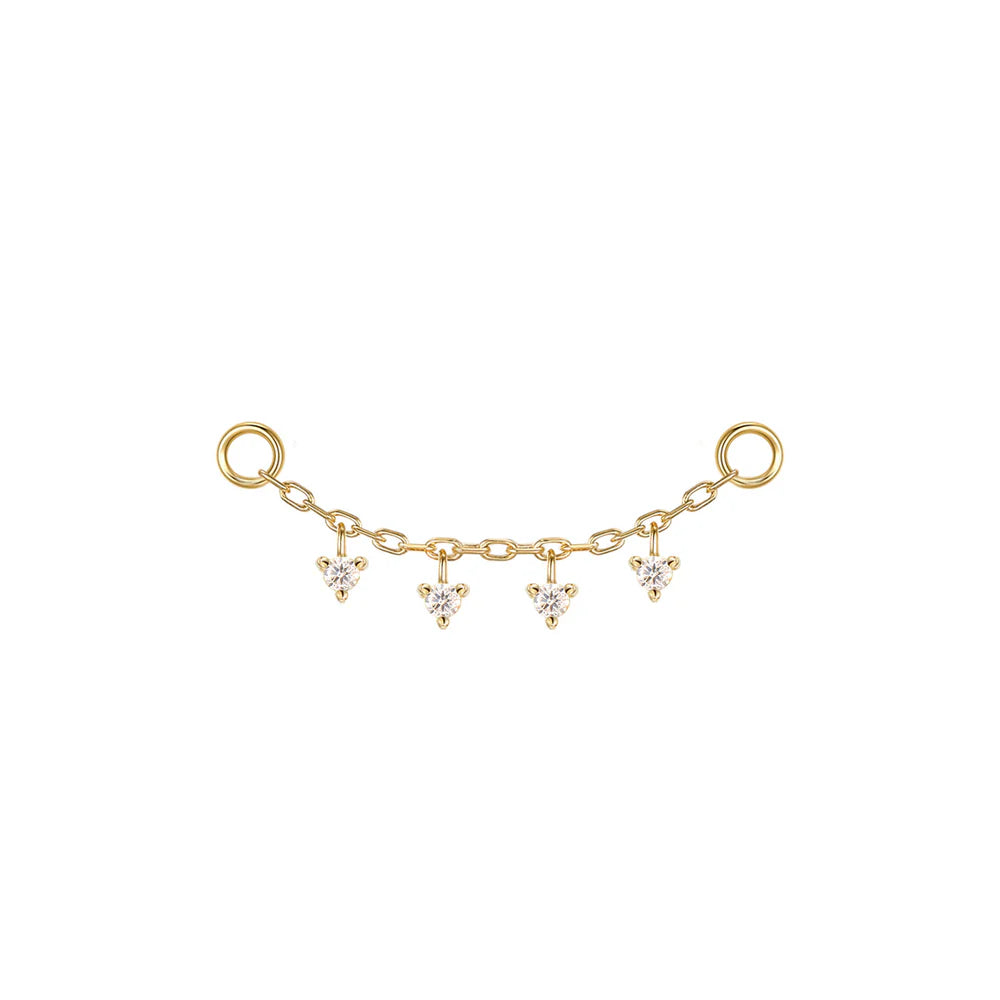Chain with Tiny Dripping Diamonds