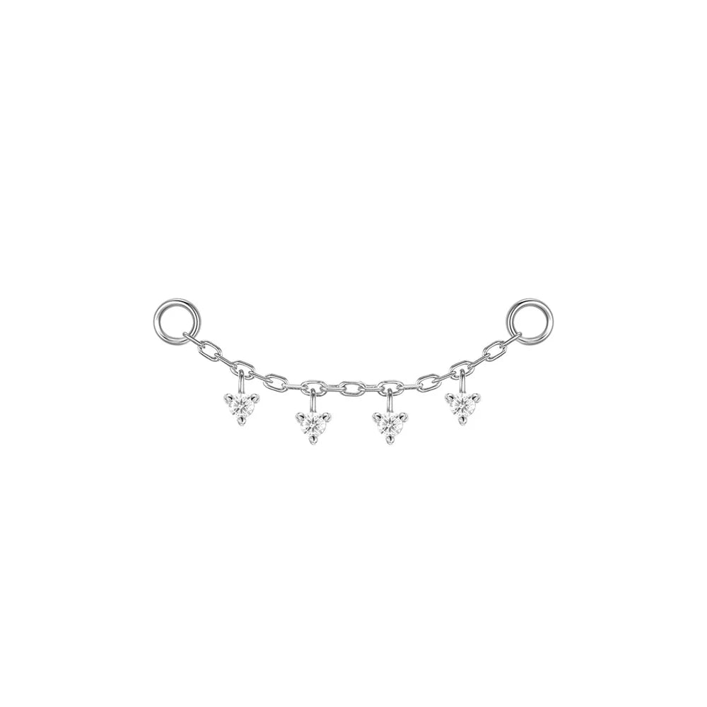 Chain with Tiny Dripping Diamonds