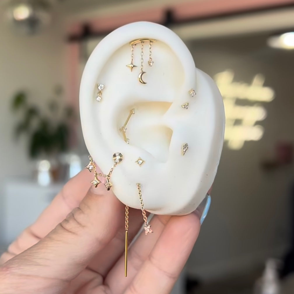 Cassiopeia Bar - Diamond - Threadless End