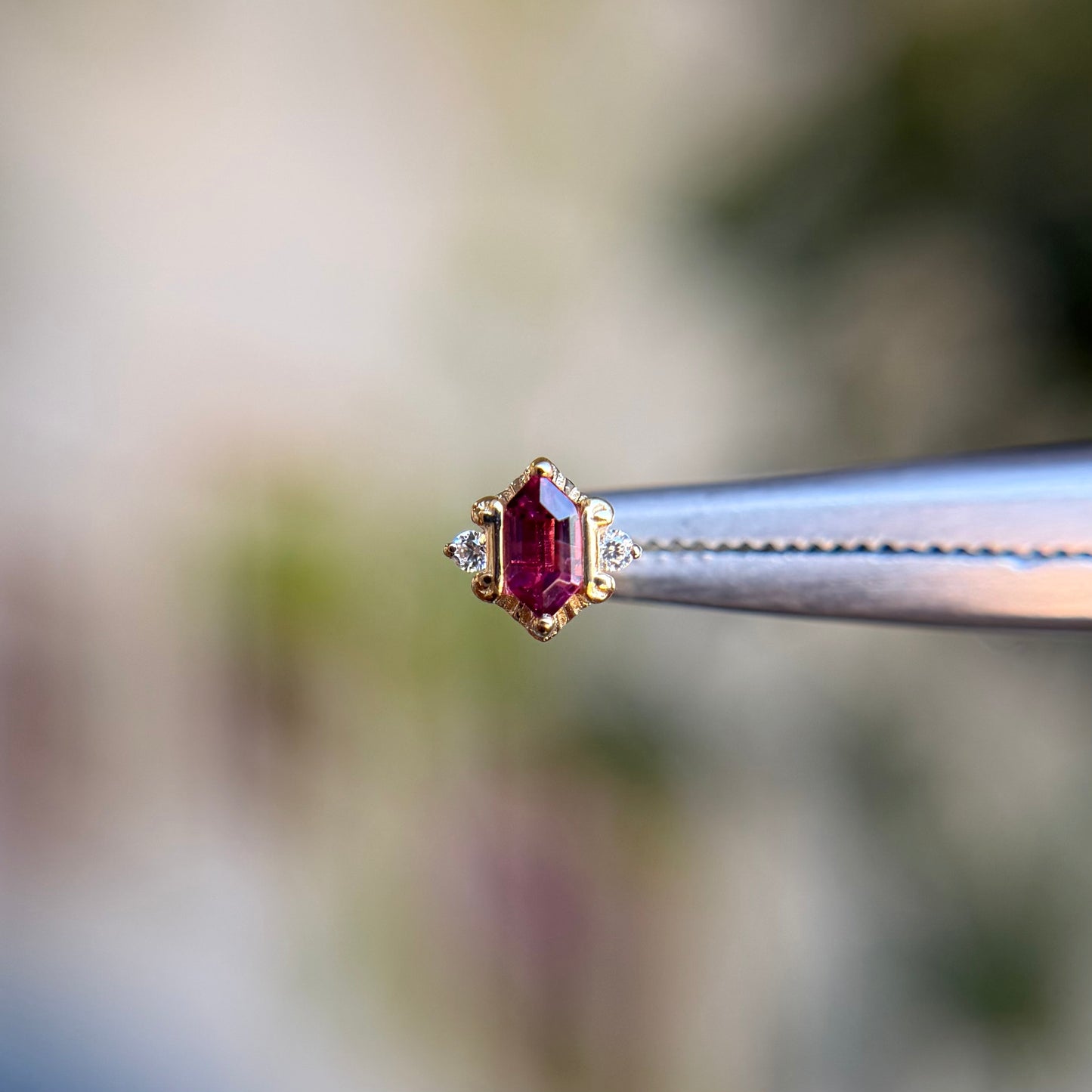 Renya - Pink Tourmaline - Threadless End