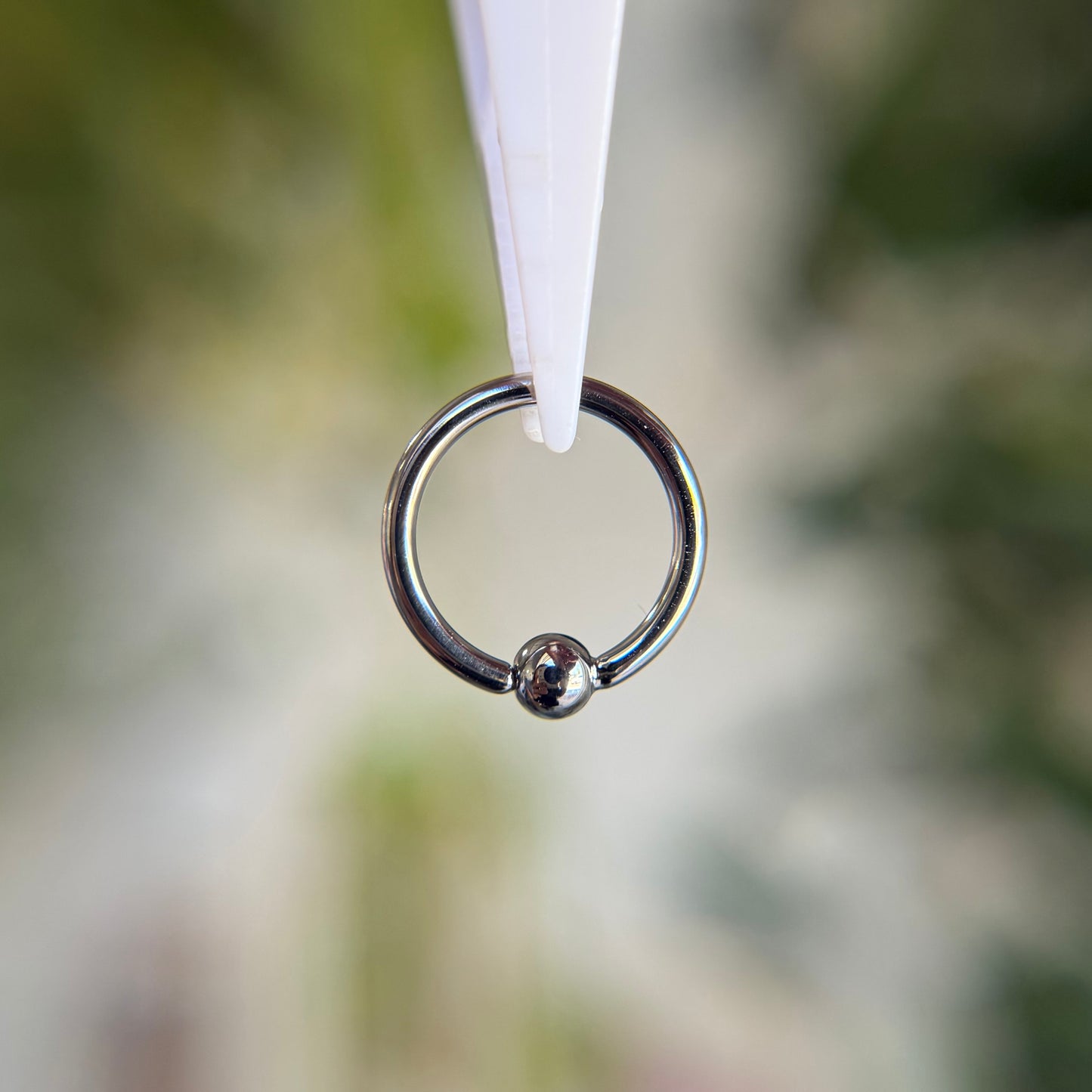 Titanium Fixed Bead Ring
