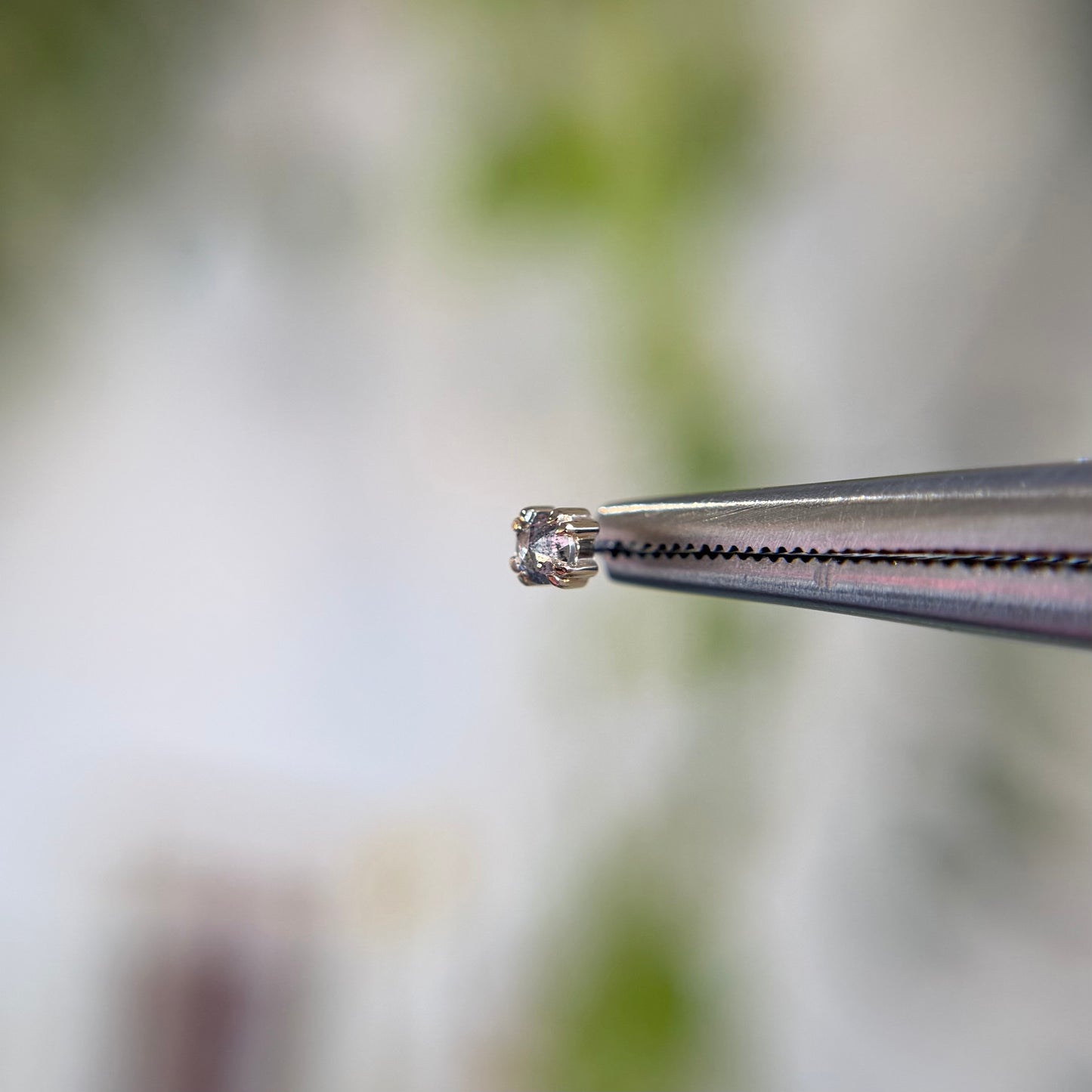 Kai - 2.5mm Rose Cut Grey Diamond - Threadless End