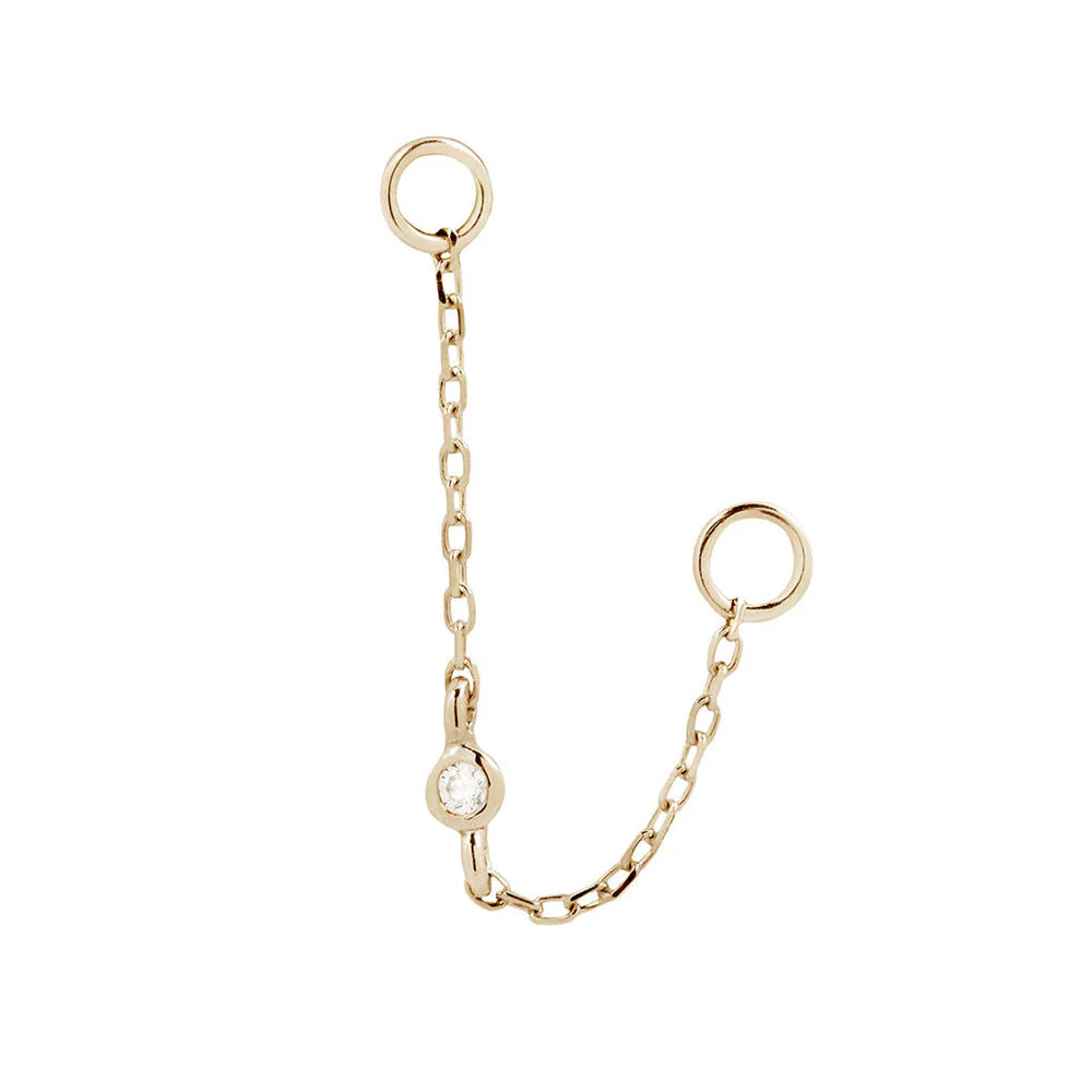 Round Center Cubic Zirconia - Chain