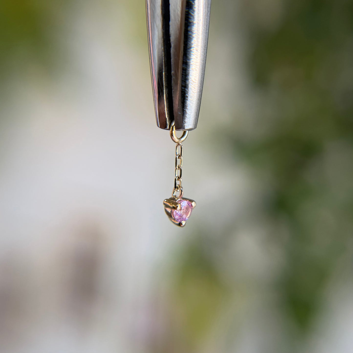 Gia on Chain - Pink Sapphire - Charm