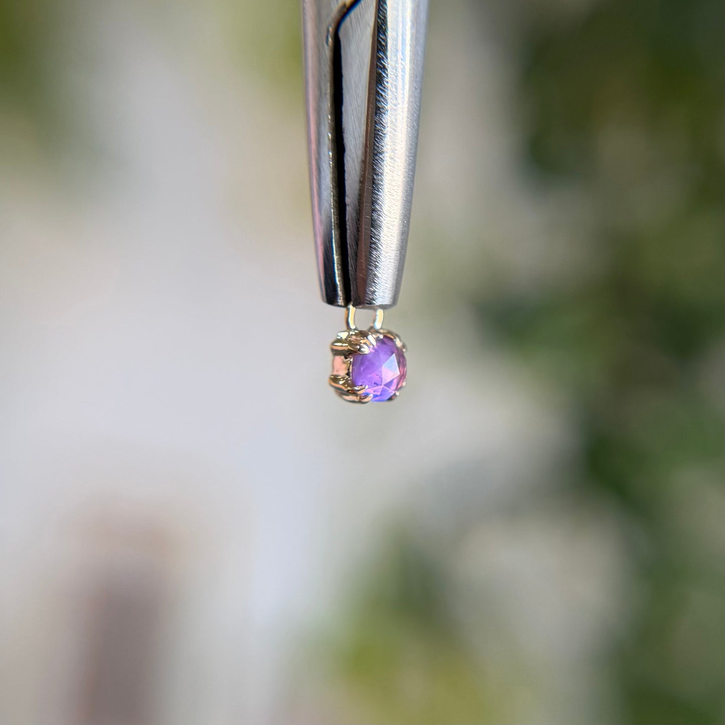 Rose Cut Amethyst - Charm
