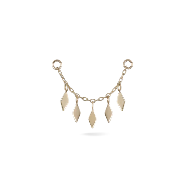 Patra - Gold Rhombus Charms - Chain