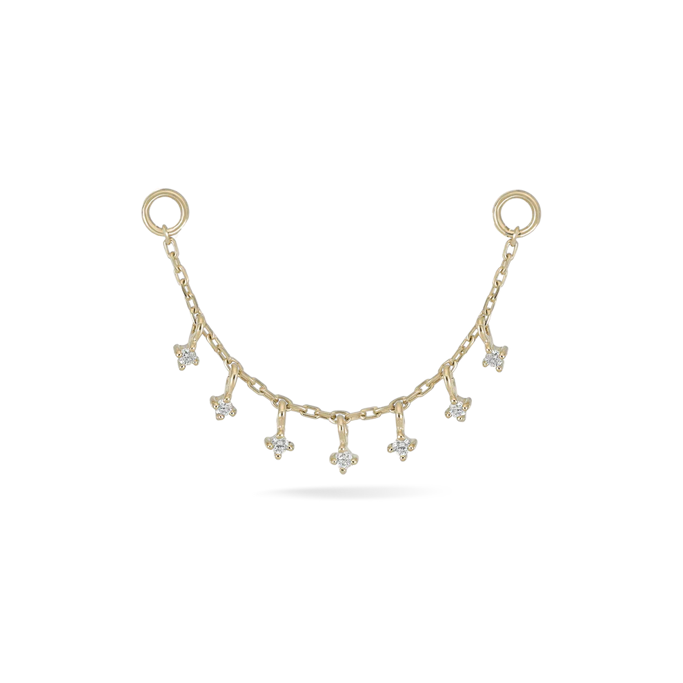 Ember - 7 Tiny Diamond Charms - Chain