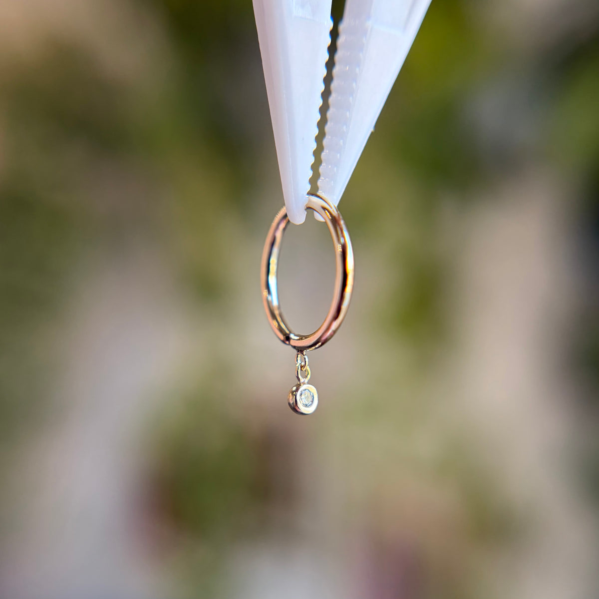 Diamond Droplet Huggie