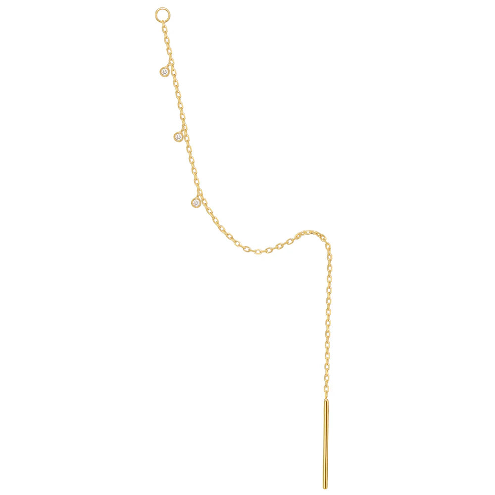 Chain Threader with Dripping Bezel Diamonds