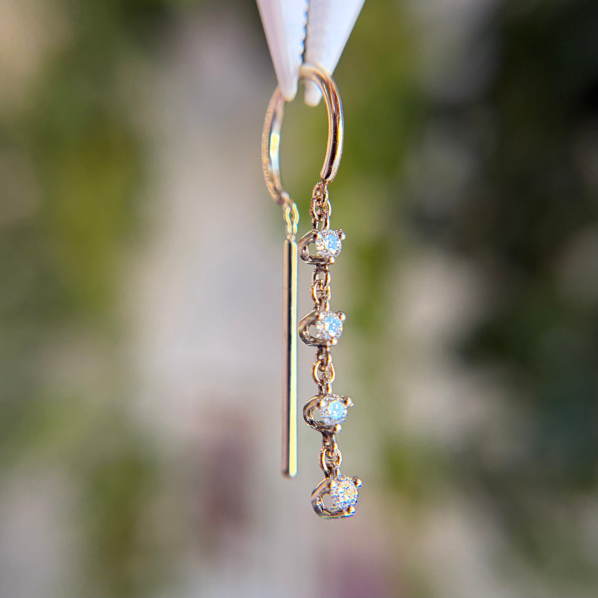 Quad Diamond Chime Earring