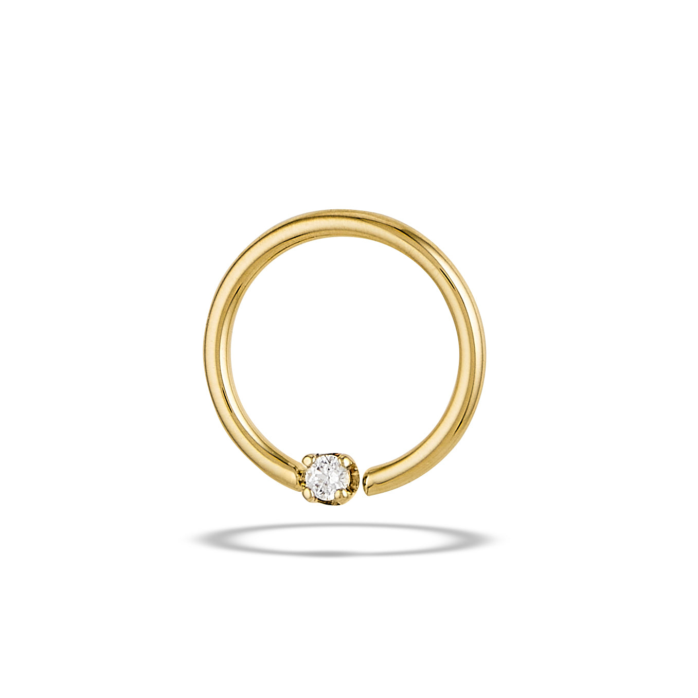 Fixed Bead Ring - Forward Facing Cubic Zirconia