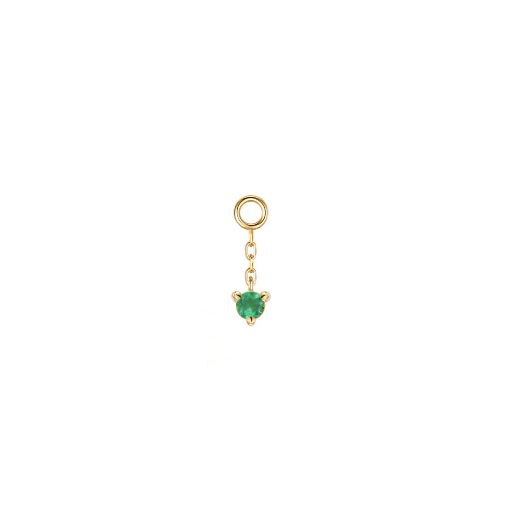 Gia on Chain - Green Chalcedony - Charm