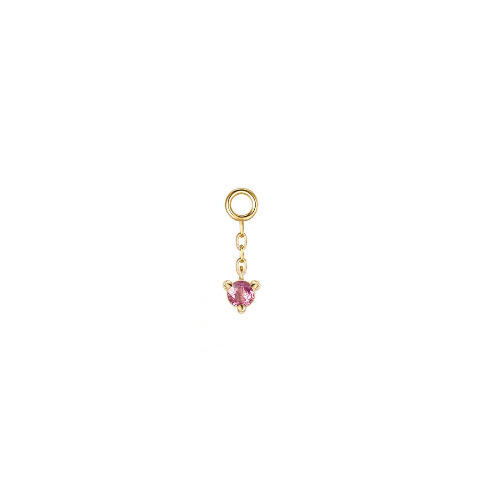 Gia on Chain - Pink Sapphire - Charm