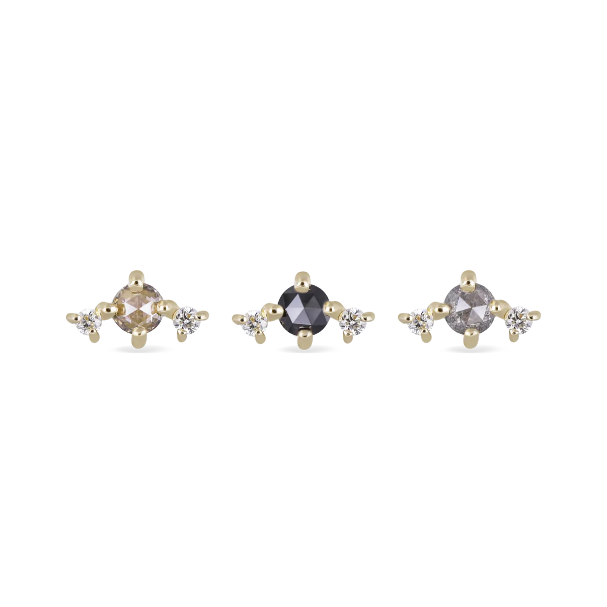Astrid Rose Cut Diamond Trio - Threadless End