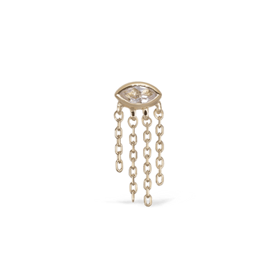 Misty Dew - White Topaz - Threadless End