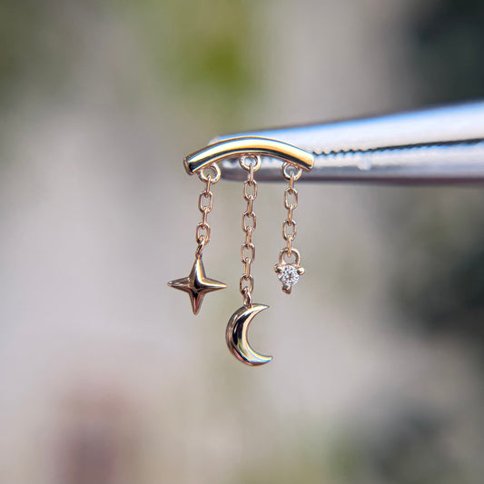 Cassiopeia Bar - Diamond - Threadless End