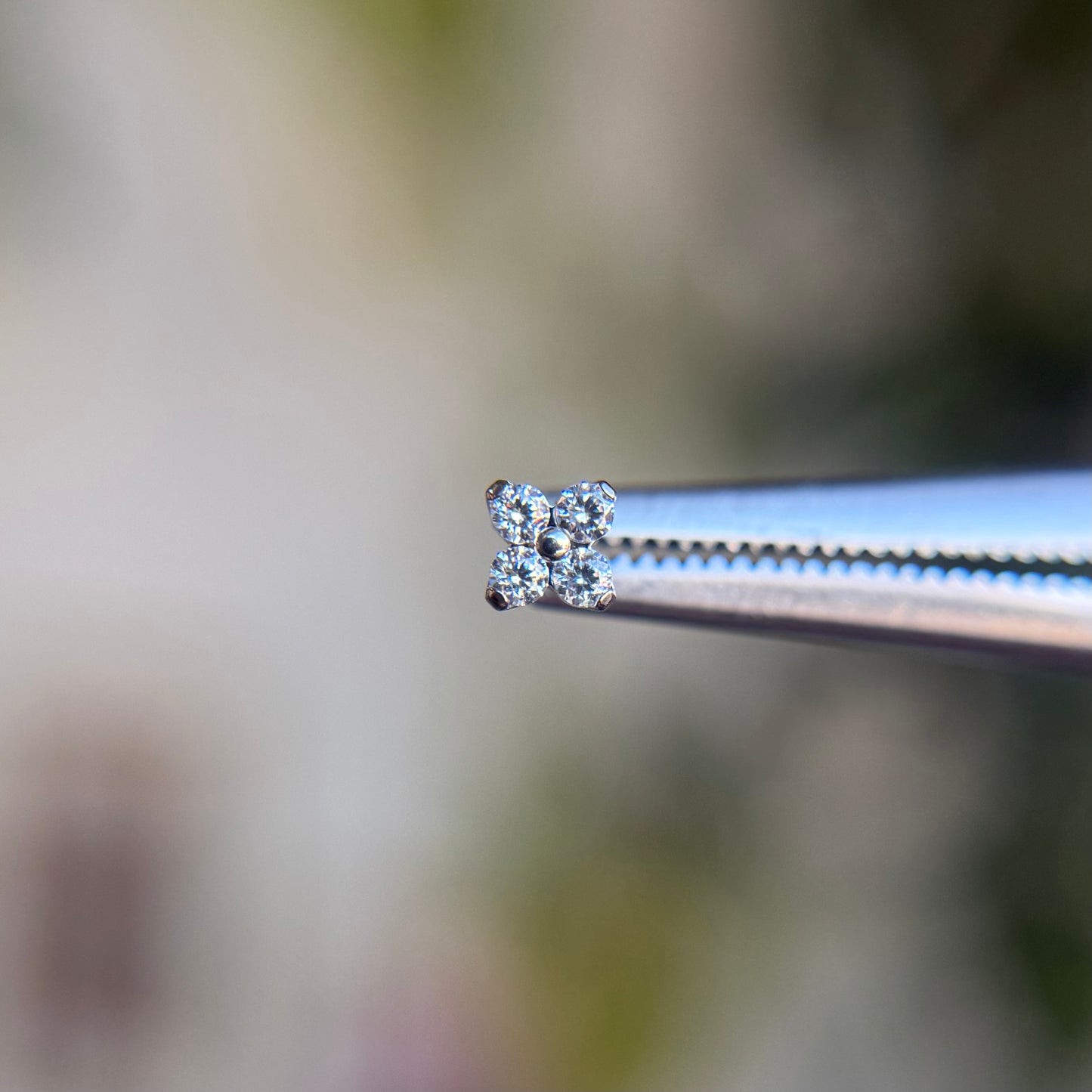 Titanium Forte - Cubic Zirconia - Threadless End