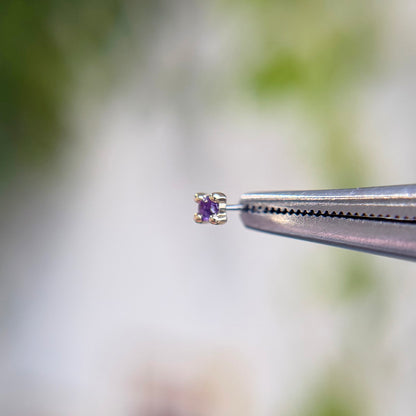 Amethyst Prong - Threadless End