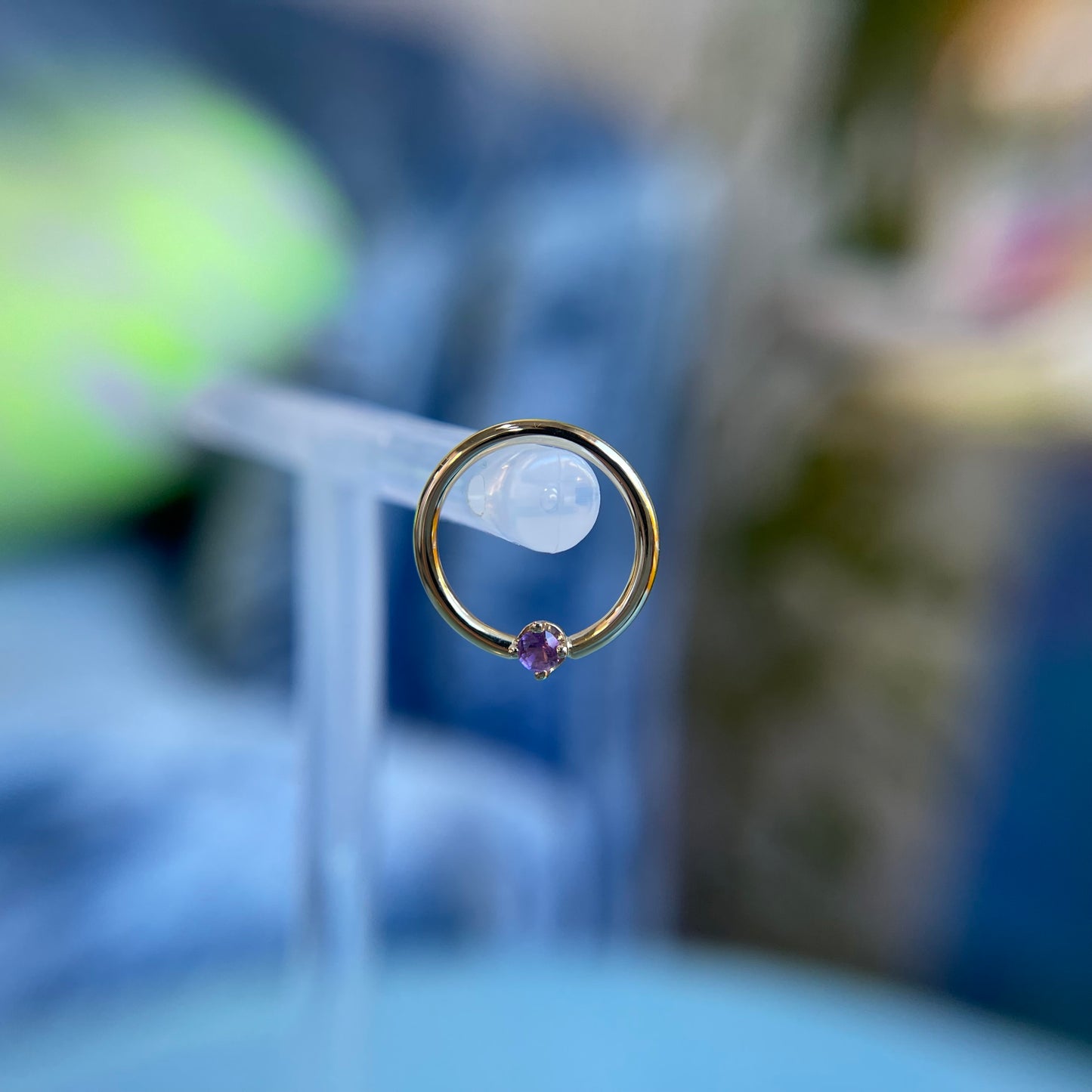 Seamless Ring with Classic Prong - Colored Gemstones