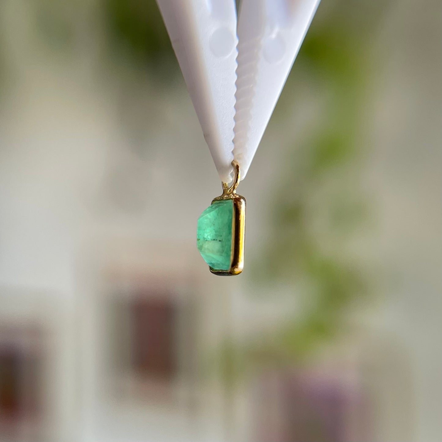 Emerald Cut Bezel - Charm