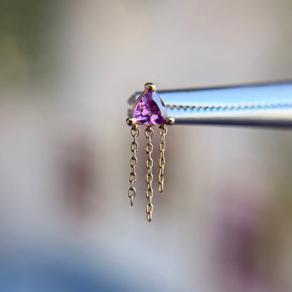 Veronika - Rhodolite Garnet - Threadless End