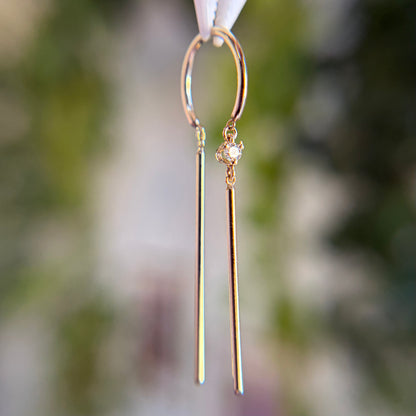 Long Diamond Chime Earring
