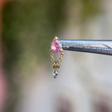 1000% Stacked - Pink Sapphire & White Sapphire - Threadless End