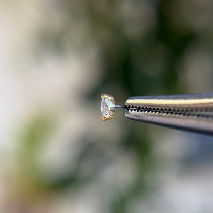 Zuri - Swarovski CZ - Threadless End