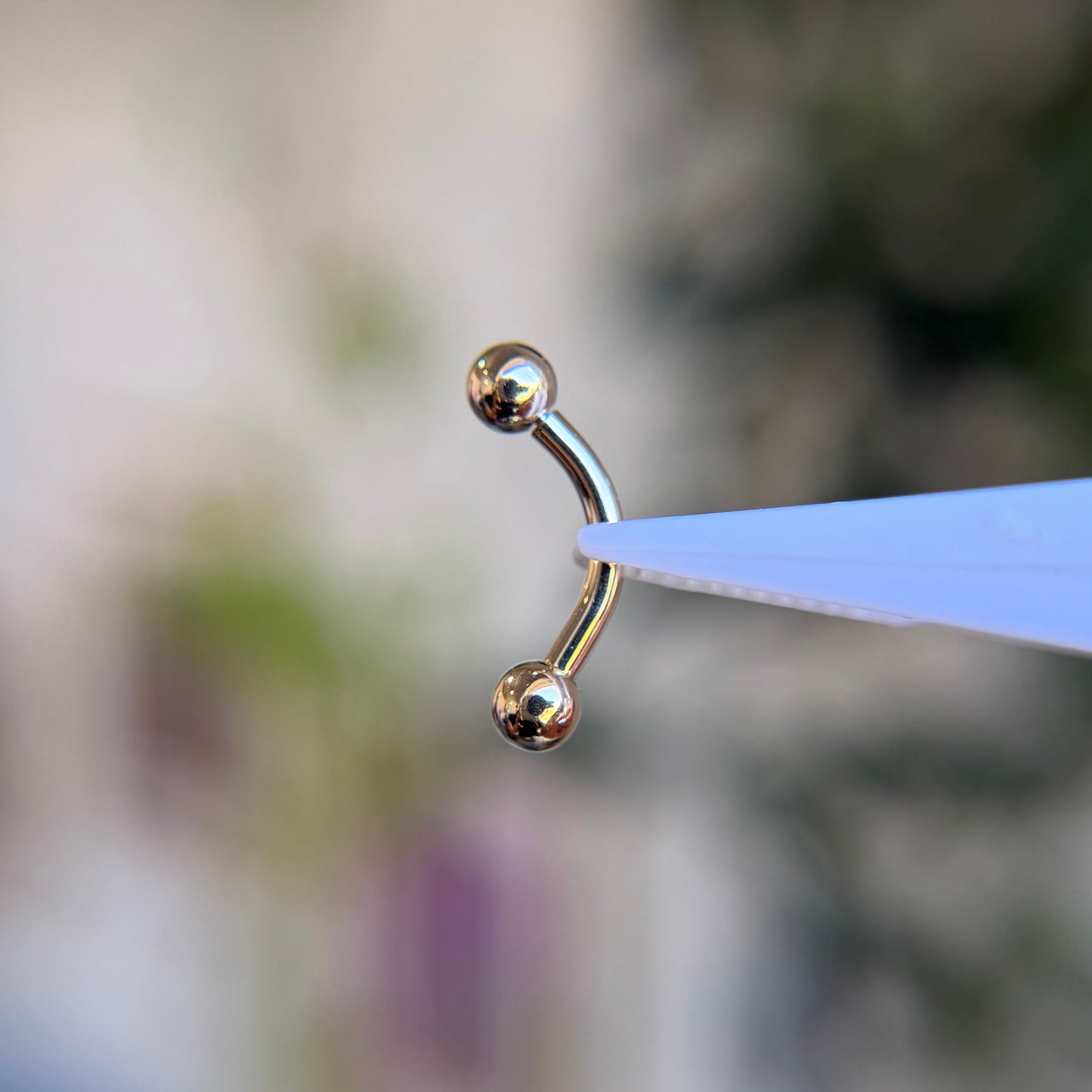 14k Gold Curved Barbell