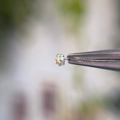 Leia - Opal & Diamonds - Threadless End