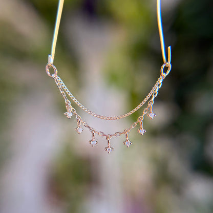 Ember Tiny Diamond Charm - Double Chain