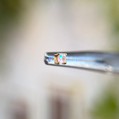 Mercury Mist Topaz Prong - Threadless End