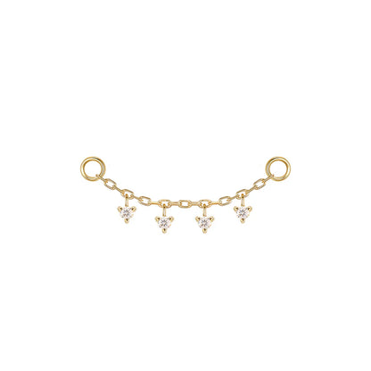 Chain with Tiny Dripping Diamonds