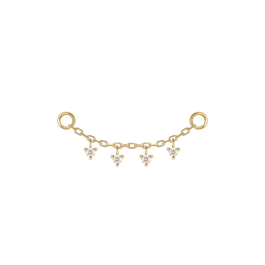 Chain with Tiny Dripping Diamonds