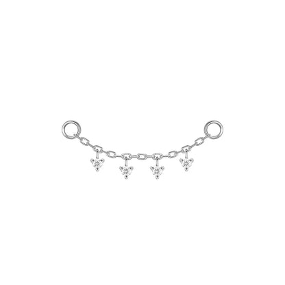 Chain with Tiny Dripping Diamonds