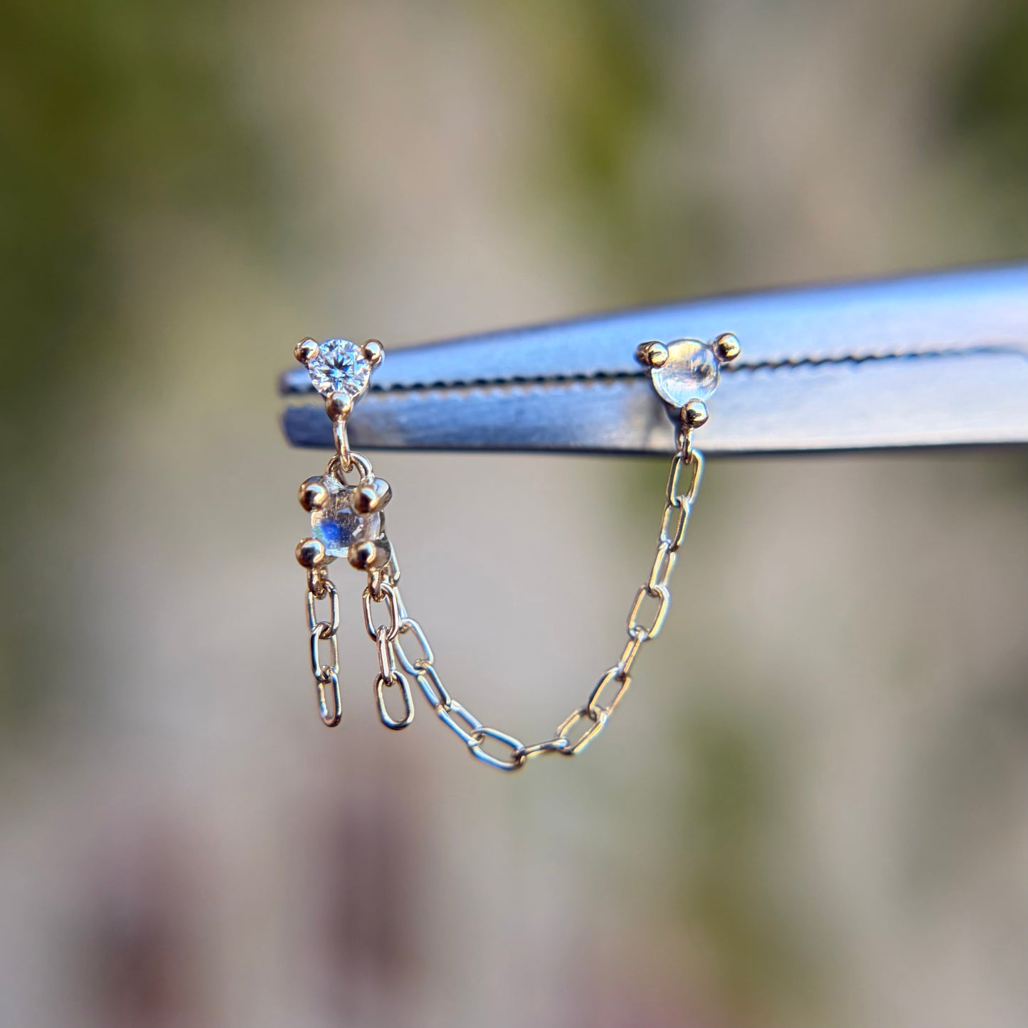 Amaretto - Blue Moonstone - Threadless End