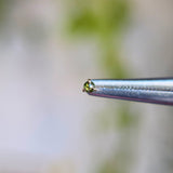 2mm Rose Cut 3 Prong - Green Diamond - Threadless End