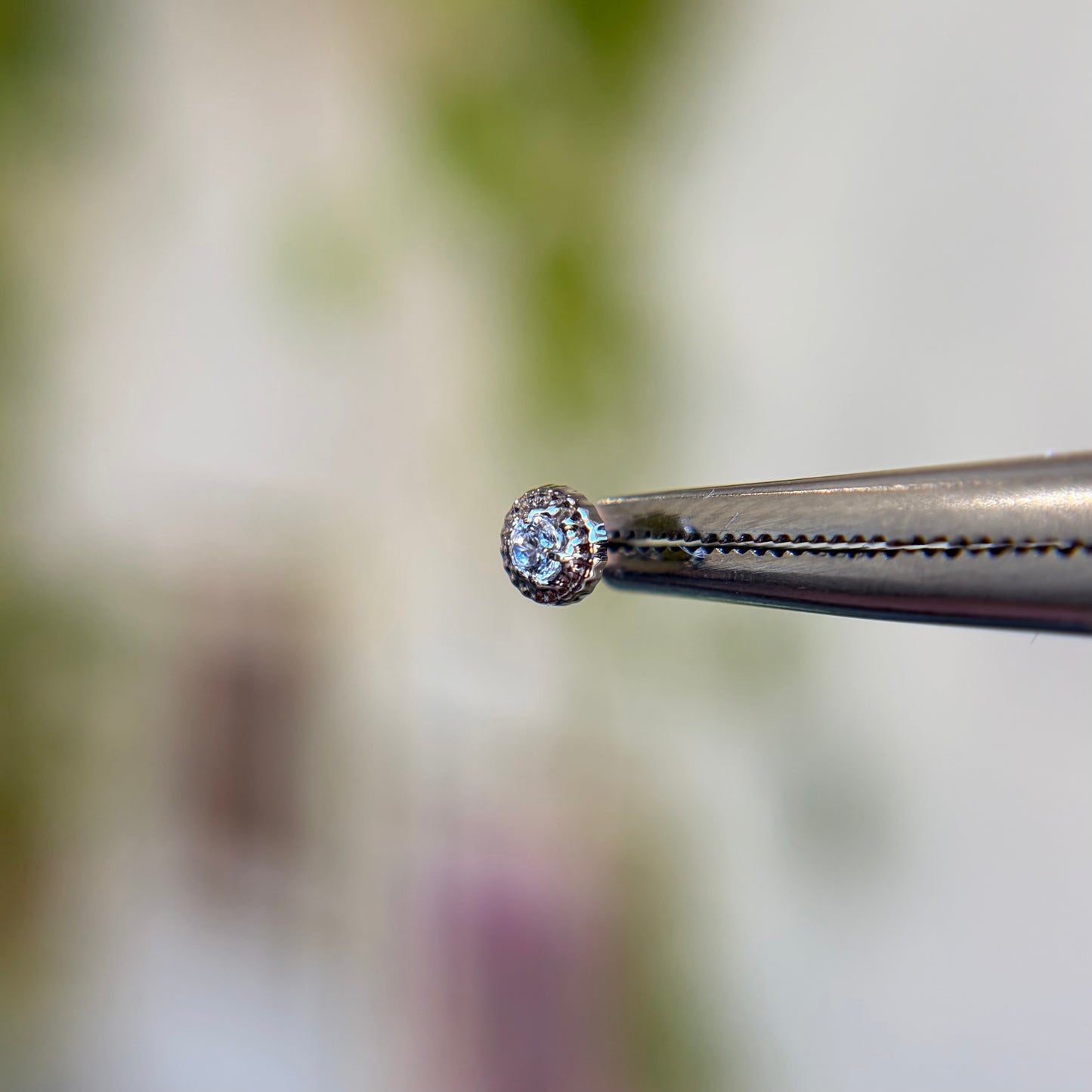 Rosebud Pin - Titanium - Threadless End