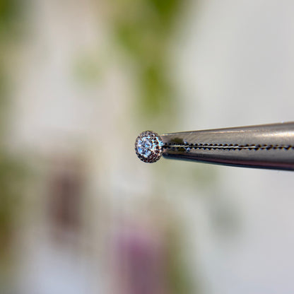 Rosebud Pin - Titanium - Threadless End