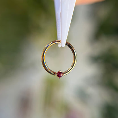 Fixed Ring with Classic Prong - Colored Gemstones