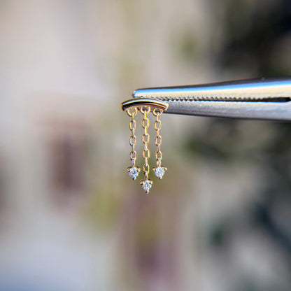 Esme Bar - Diamond - Threadless End