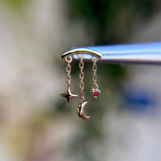 Cassiopeia Bar - Ruby - Threadless End