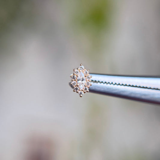 Marquise Halo - Threadless End