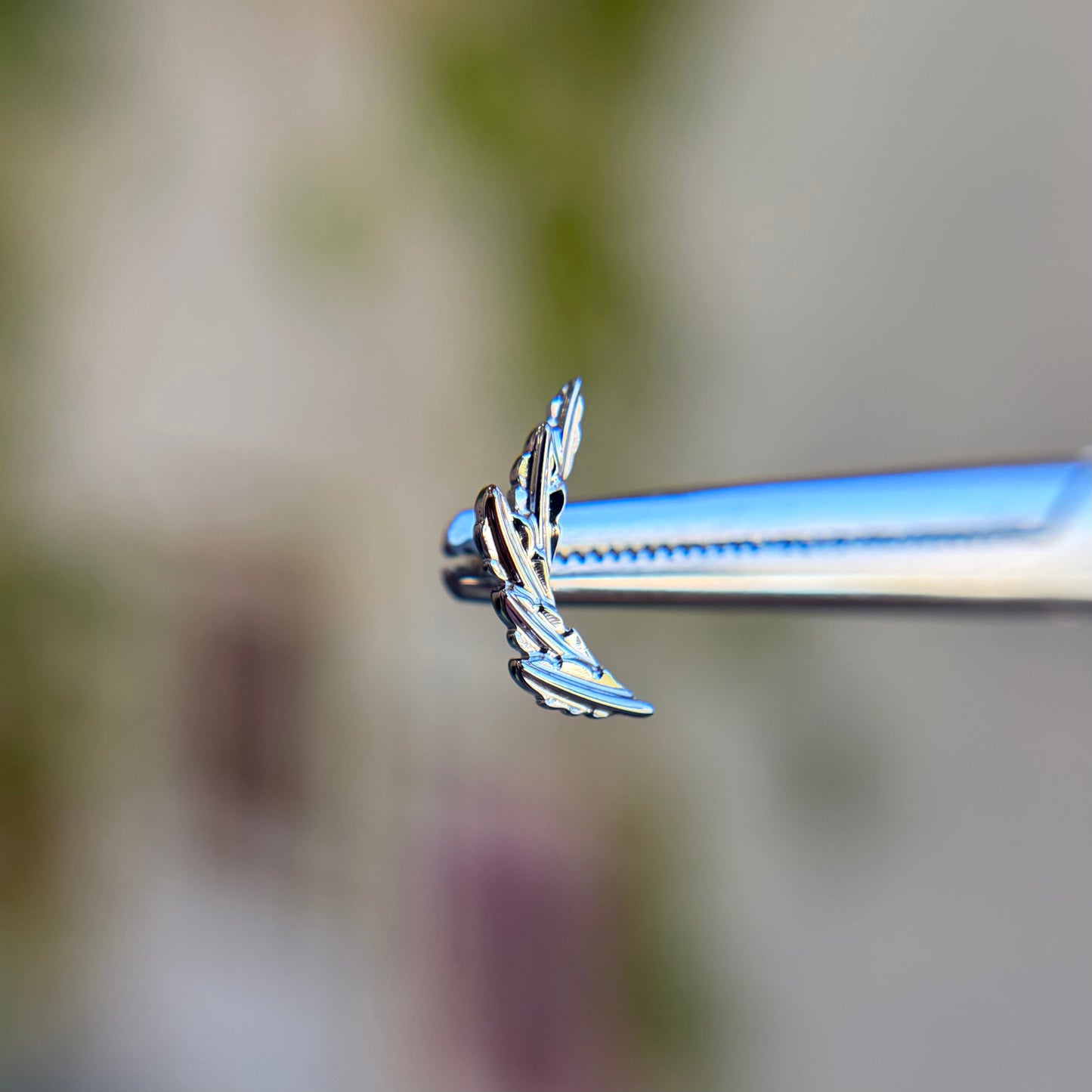 Laurel Pin - Titanium - Threadless End