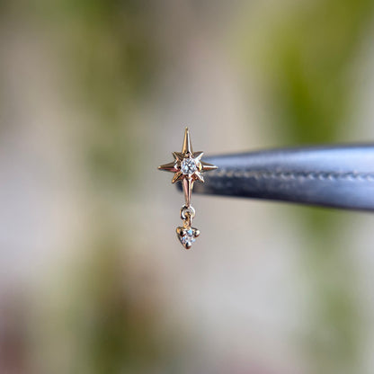 Nova with Diamond Dangle - Threadless End