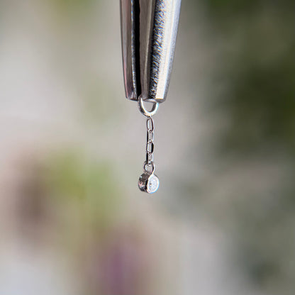 Tiny Charm - Bezel Set Diamond with Chain