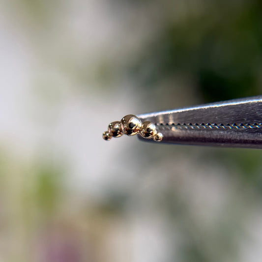 Gold Croissant - Threadless End