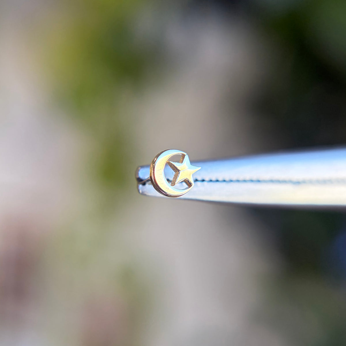 Moon Star Pin - Threadless End